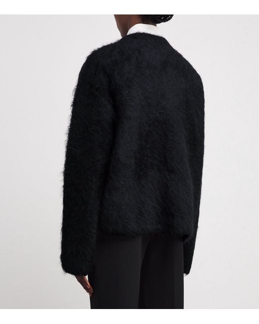 Totême Black Alpaca-Blend Boxy Sweater