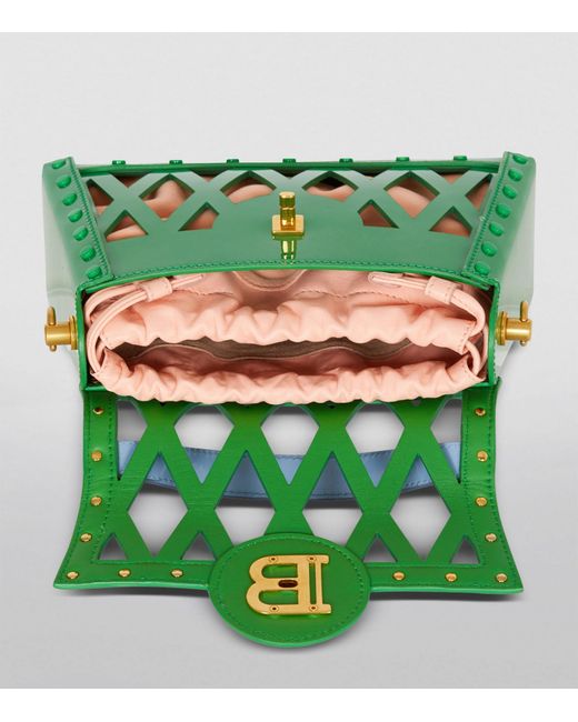 Balmain Green Patent Leather B-buzz Dynasty Bag