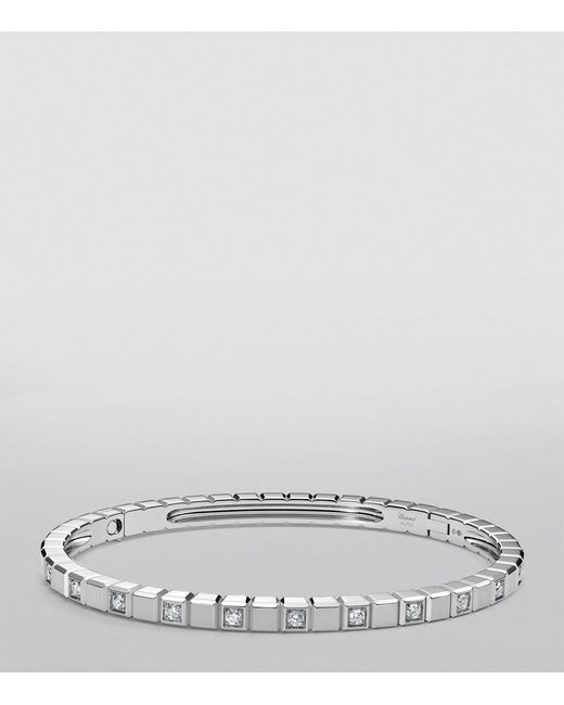 Chopard Metallic And Diamond Ice Cube Bangle