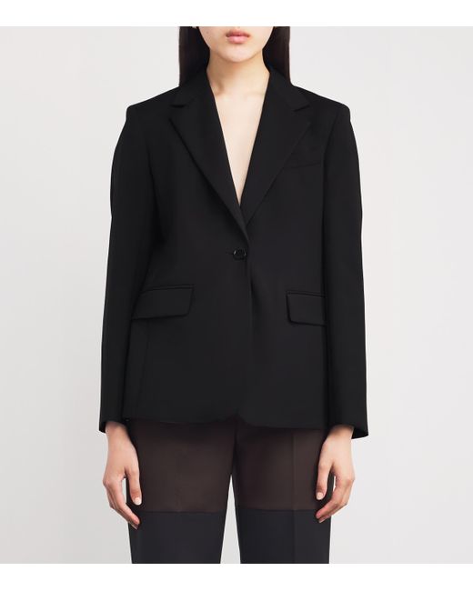 Weekend by Maxmara Black Virgin Wool Blazer