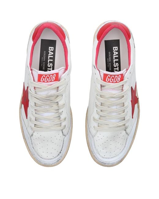 Golden Goose Deluxe Brand Pink Leather Ball Star Sneakers