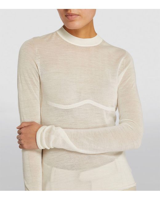 Carven White Wool Sweater