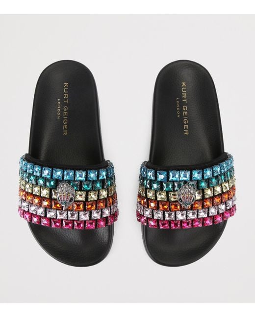 Kurt Geiger Multicolor Embellished Mina Eagle Slides