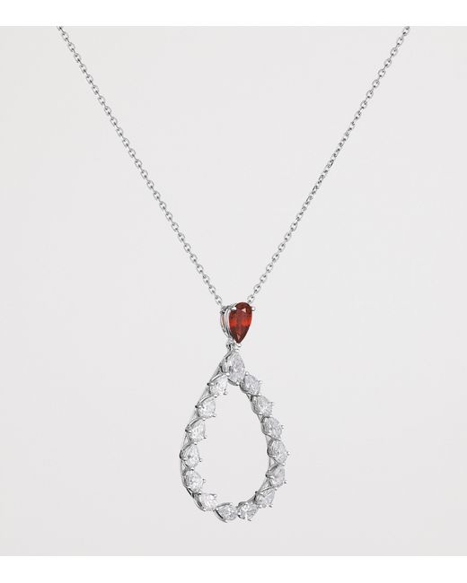 Chopard Metallic Diamond And Ruby L'Heure Du Diamant Necklace