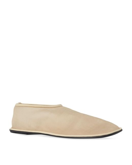 The Row Natural Mesh Sock Loafers