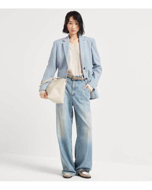 Brunello Cucinelli White Sparkling Sweater
