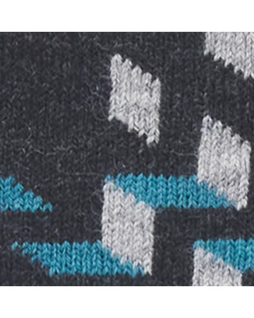 Doré Doré Blue Cotton Patterned Socks for men