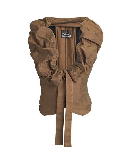 Vivienne Westwood Natural Ruched Kendall Corset Top