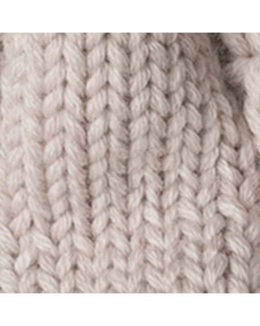 Prada Natural Virgin Wool Triangle Beanie