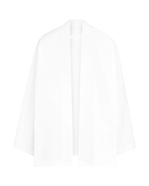 Alaïa White Cotton Poplin Reverse Jacket