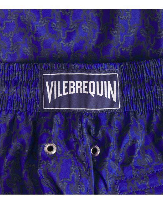 Vilebrequin Blue Turtle Print Mahina Swim Shorts for men