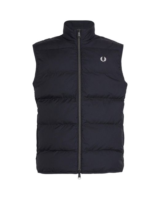 Fred Perry Blue Logo Padded Gilet for men