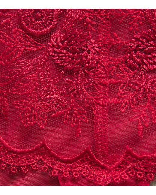 Simone Perele Pink Lace Intrigue Tanga Briefs