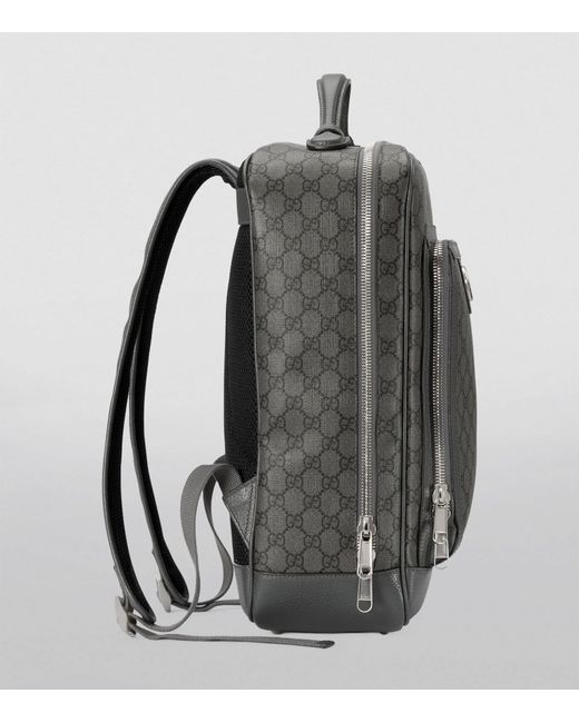 Gucci Black Medium Ophidia Gg Backpack for men