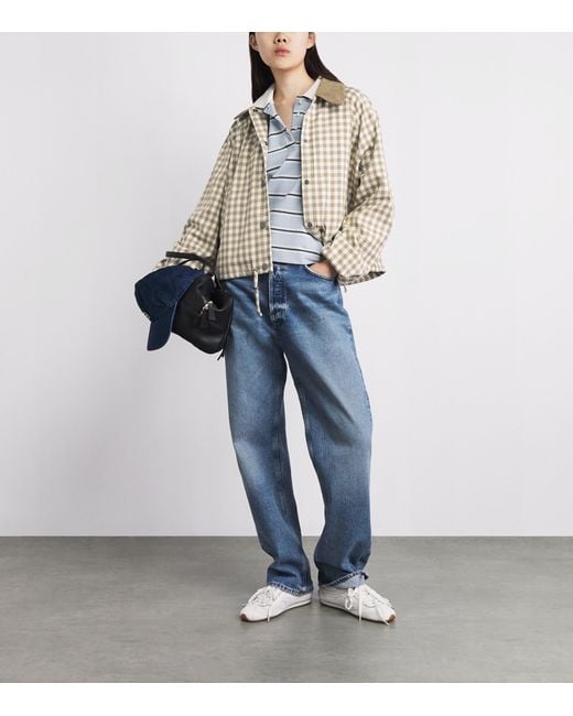 Barbour White Gingham Ovingham Jacket