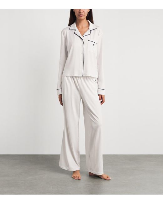 Polo Ralph Lauren White Piping Pyjama Set