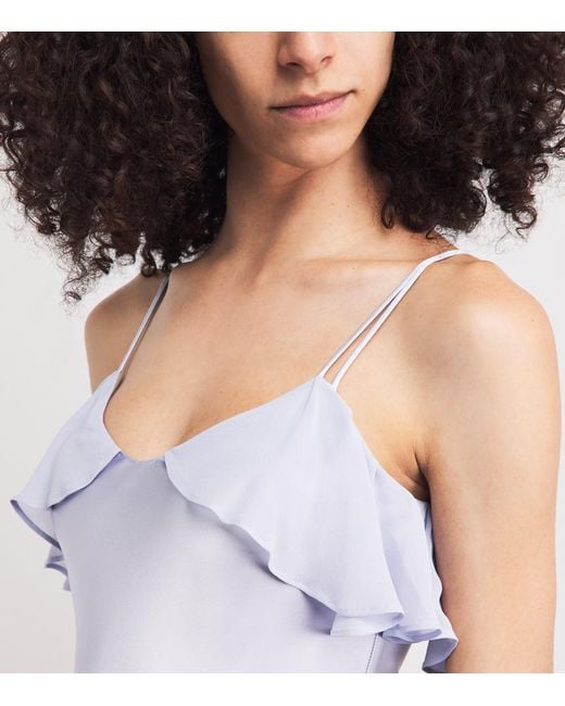 Manitu Purple Mulberry Silk Aurora Midi Slip Dress