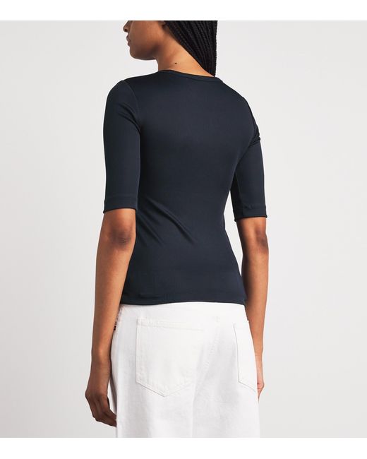 Agolde Blue Ribbed Saige T-Shirt