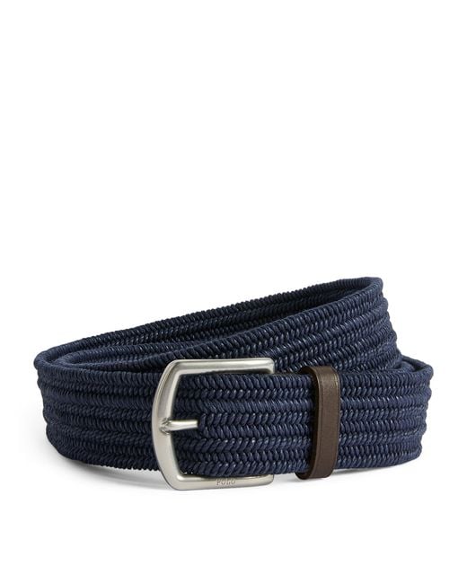 Polo Ralph Lauren Blue Canvas Braided Belt for men