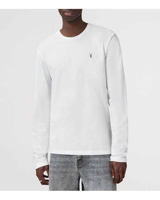 AllSaints White Organic Cotton Brace T-Shirt for men