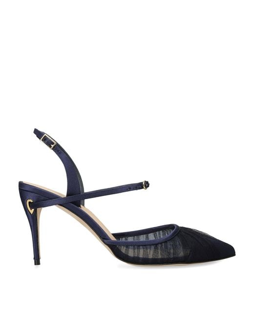 JENNIFER CHAMANDI Blue Vittorio Slingback Pumps 85