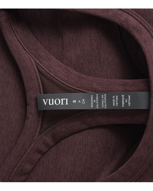 vuori Brown Elevation Racerback Bra