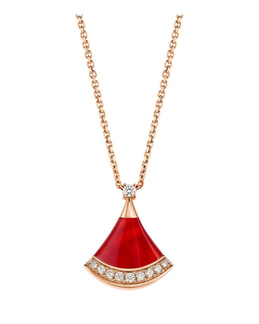 BVLGARI Red Rose, Diamond And Carnelian Divas' Dream Necklace