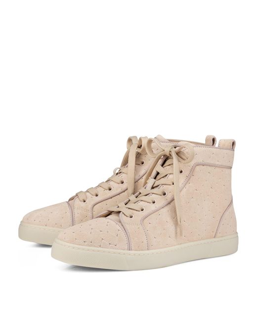 Christian Louboutin Natural Louis Orlato Suede Braided Sneakers