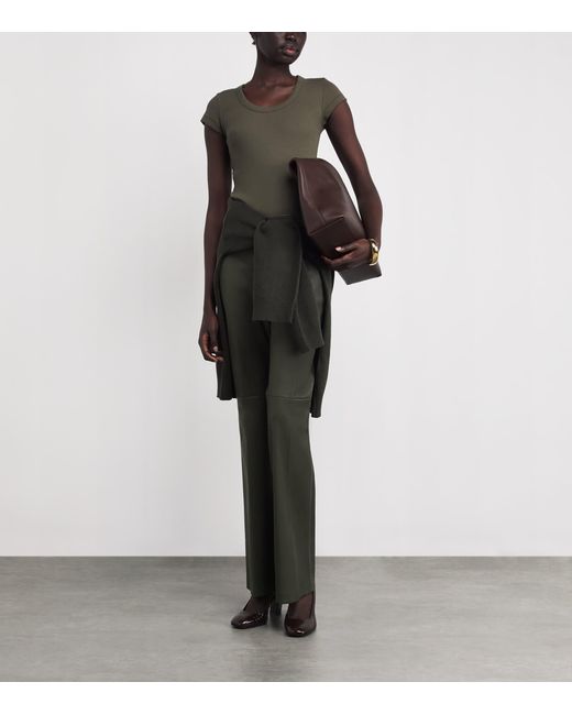 Joseph Gray Tafira Flared Leather Trousers
