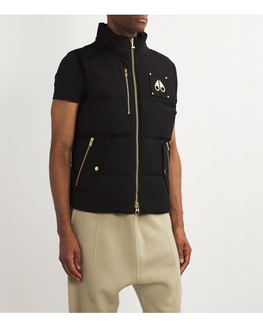 Moose Knuckles Black Down Westmount Gilet for men