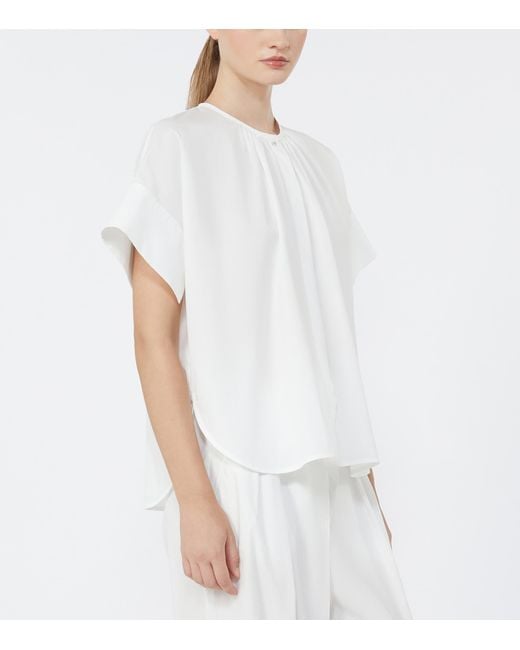 Weekend by Maxmara White Cotton Poplin Blouse