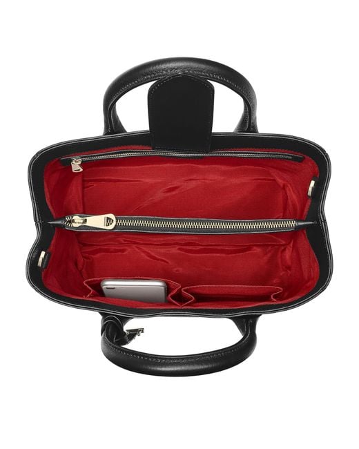 Aspinal Black Midi Leather London Tote Bag
