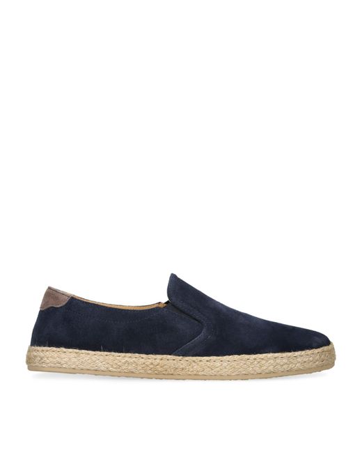Brunello Cucinelli Blue Suede Slip-On Espadrilles for men