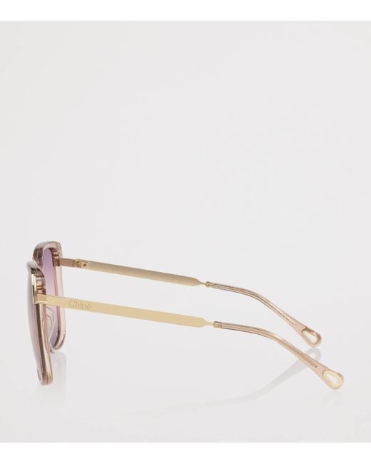 Chloé Purple Ch0286S Rectangle Sunglasses