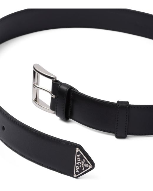 Prada Blue Leather Belt