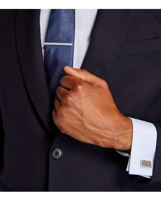 Tateossian White D-Shape Tie Clip for men