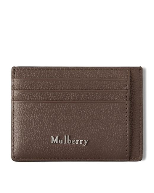 Mulberry Brown Farringdon Card Holder for men