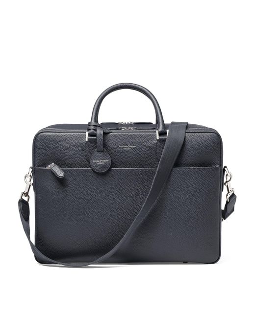 Aspinal Black Leather 48 Hour Mount Street Travel Bag