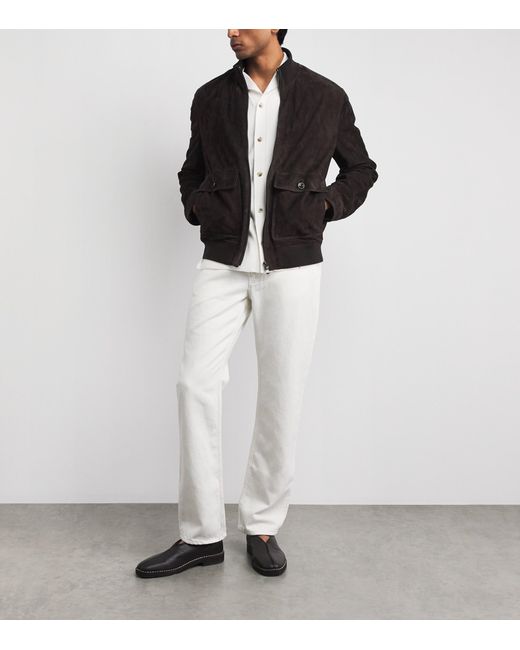 Agnona Black Suede Jacket for men