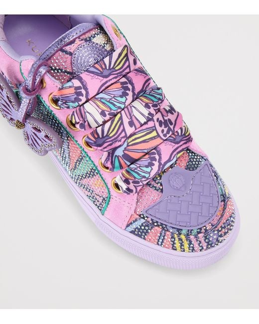 Kurt Geiger Purple Southbank Tag Sneakers