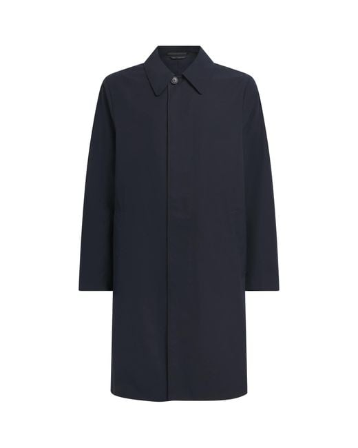 Sunspel Blue Cotton Ventile Overcoat for men
