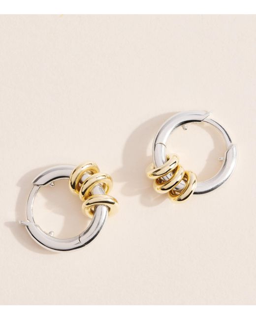 Spinelli Kilcollin Natural Sterling And Nevine Hoop Earrings