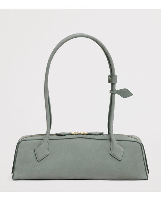 Alaïa Green Medium Suede Le Teckel Shoulder Bag