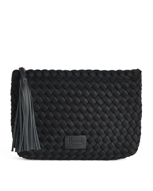 Harrods Black Neoprene Woven Pouch for men