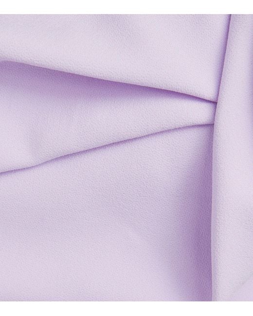 Safiyaa Purple Twist-detail Derra Gown