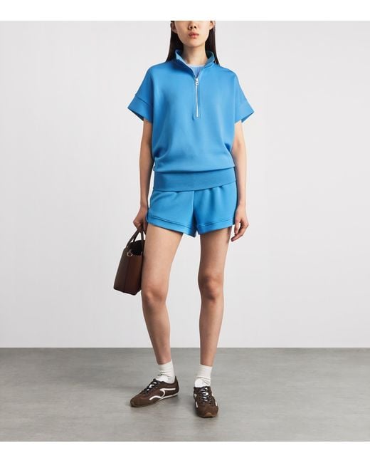 Varley Blue Ritchie Quarter-Zip Sweatshirt