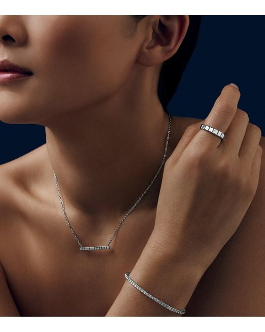 Chopard White And Diamond Ice Cube Bangle
