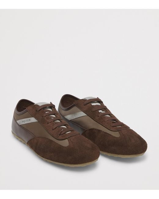 McQueen Brown Suede Boxe Sneakers for men