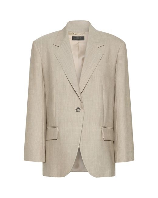 Weekend by Maxmara Natural Virgin Wool Blazer