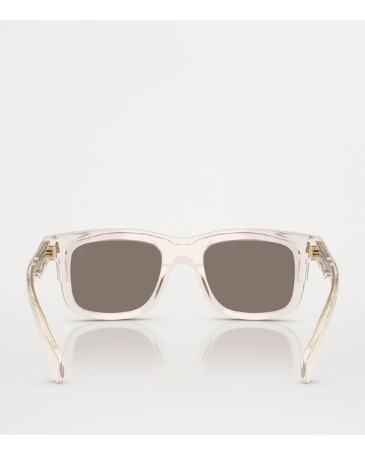 Moncler White Acetate Claro Me6004 Sunglasses